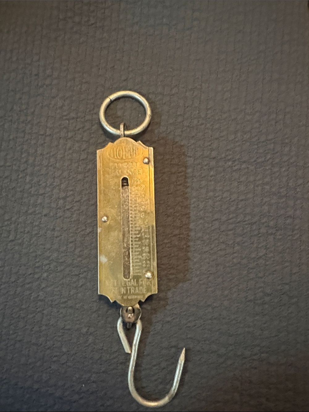Vintage Brass Hanging Scale by Hoppe , works well